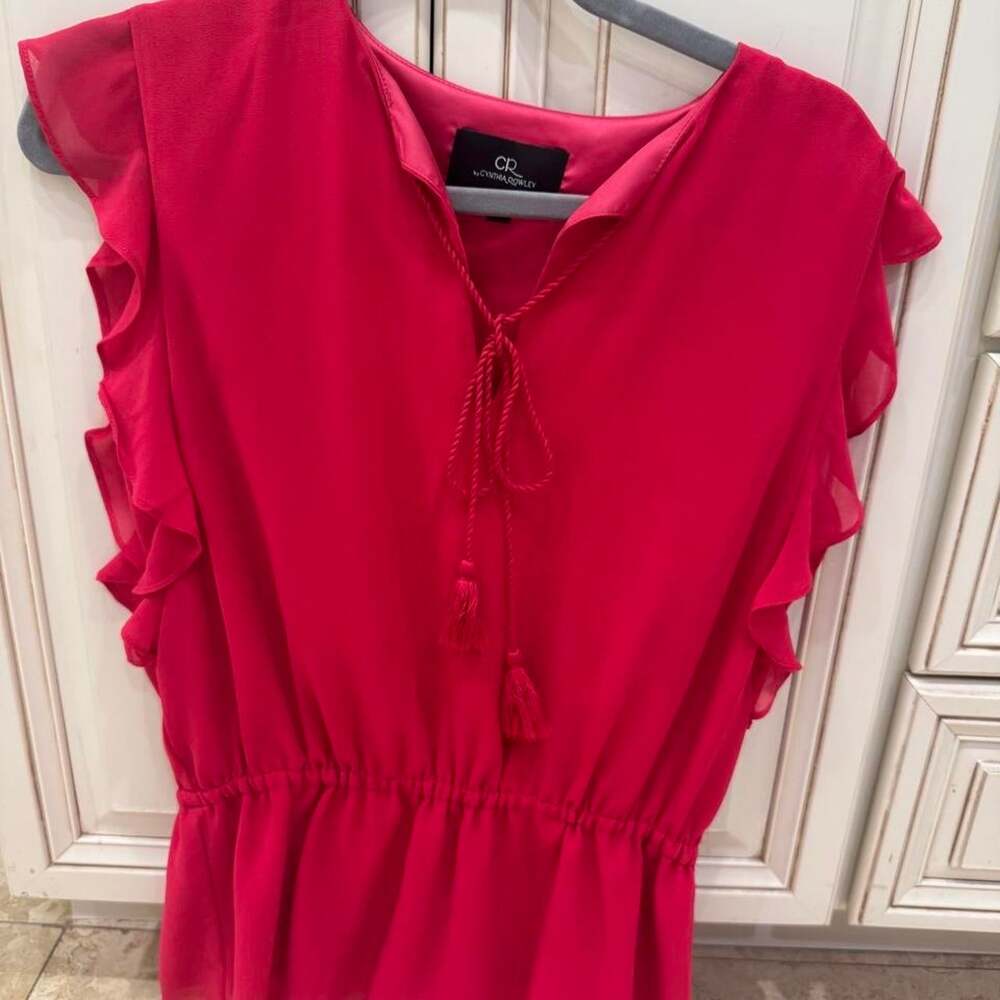 Cynthia Rowley Women's Red and Pink Blouse